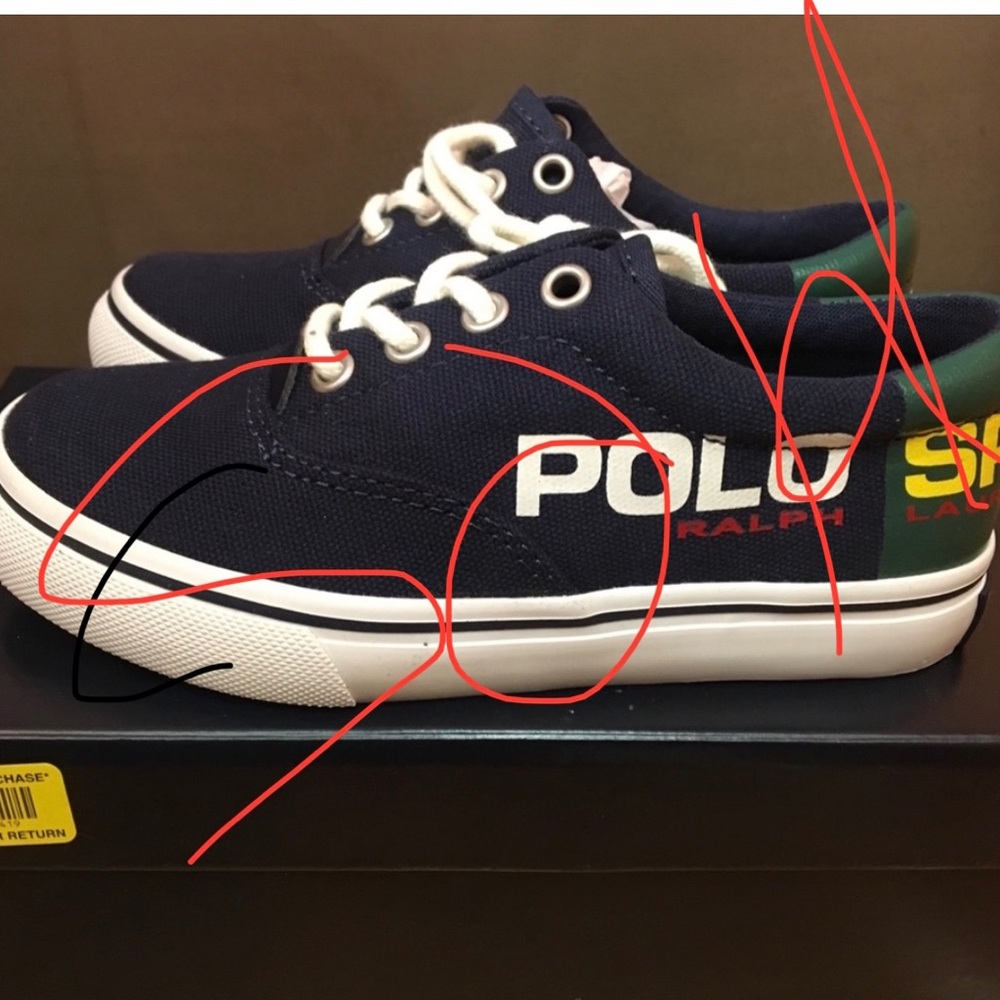 New Boys Ralph Lauren Polo Sport Thornton shoes 5Y